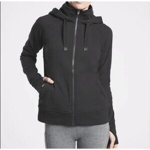 Athleta Triumph Full Zip Long Sleeve Black Hoodie Women’s SMALL
